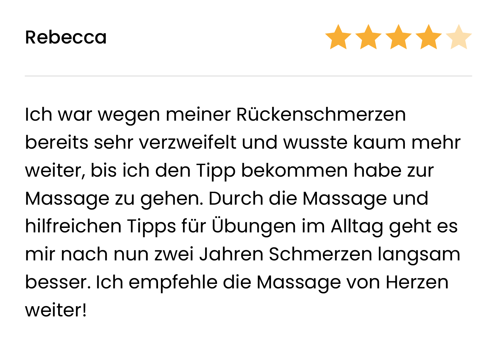 Massage Referenz Rüti 2